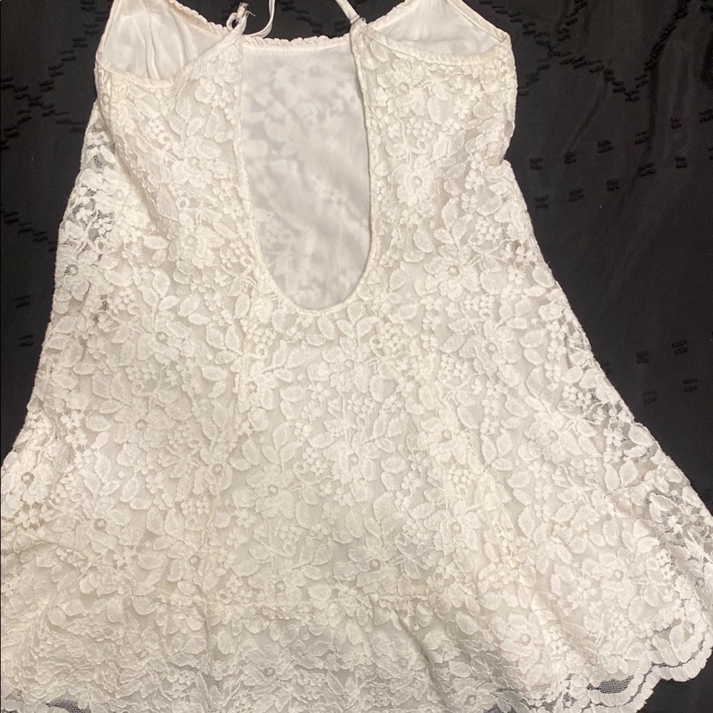 Abercrombie & Fitch White Babydoll Mini Dress - Picture 2 of 5